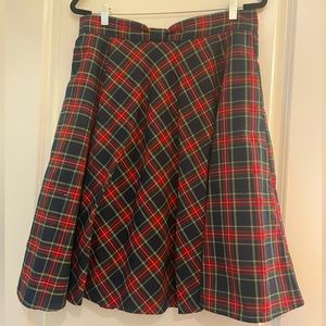 ModCloth Plaid Circle Skirt Size XL